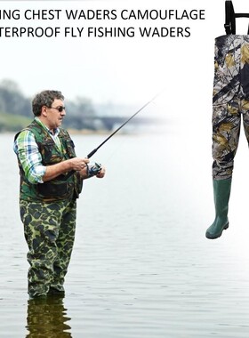 Fly Fishing Chest Waders Camouflage Breathable Waterproof