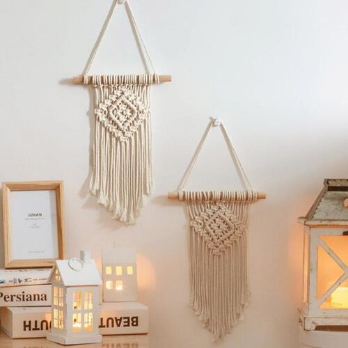 1Pcs Hand-Woven Pendant Macrame Wall Hanging Handmade Tapest