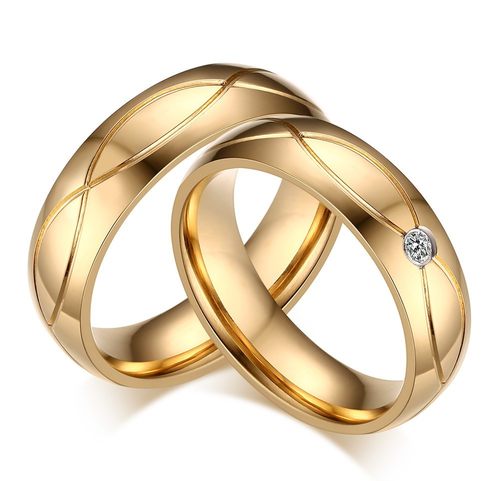 Lovers Alliance Wedding Rings For Men And Women 14k gold fil