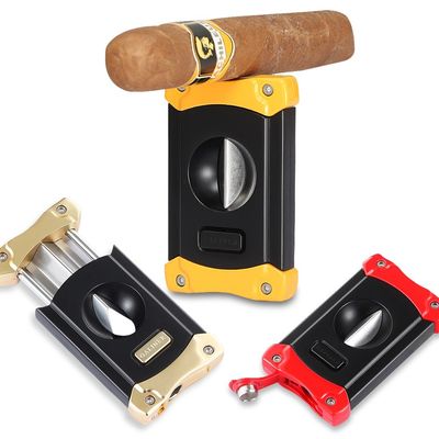 Galiner Metal Cigar Cutter with Punch Perfect Draw Cigar Op