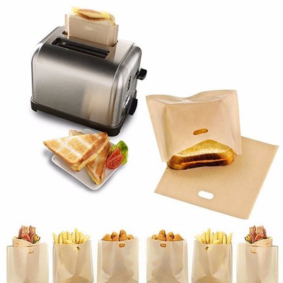 2pcs Toaster Bags 适用于 Grilled Cheese Sandwiches Made Easy