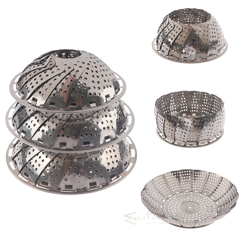 Steam Stainless Steel Food Steamer Basket Mesh Vegetable Coo