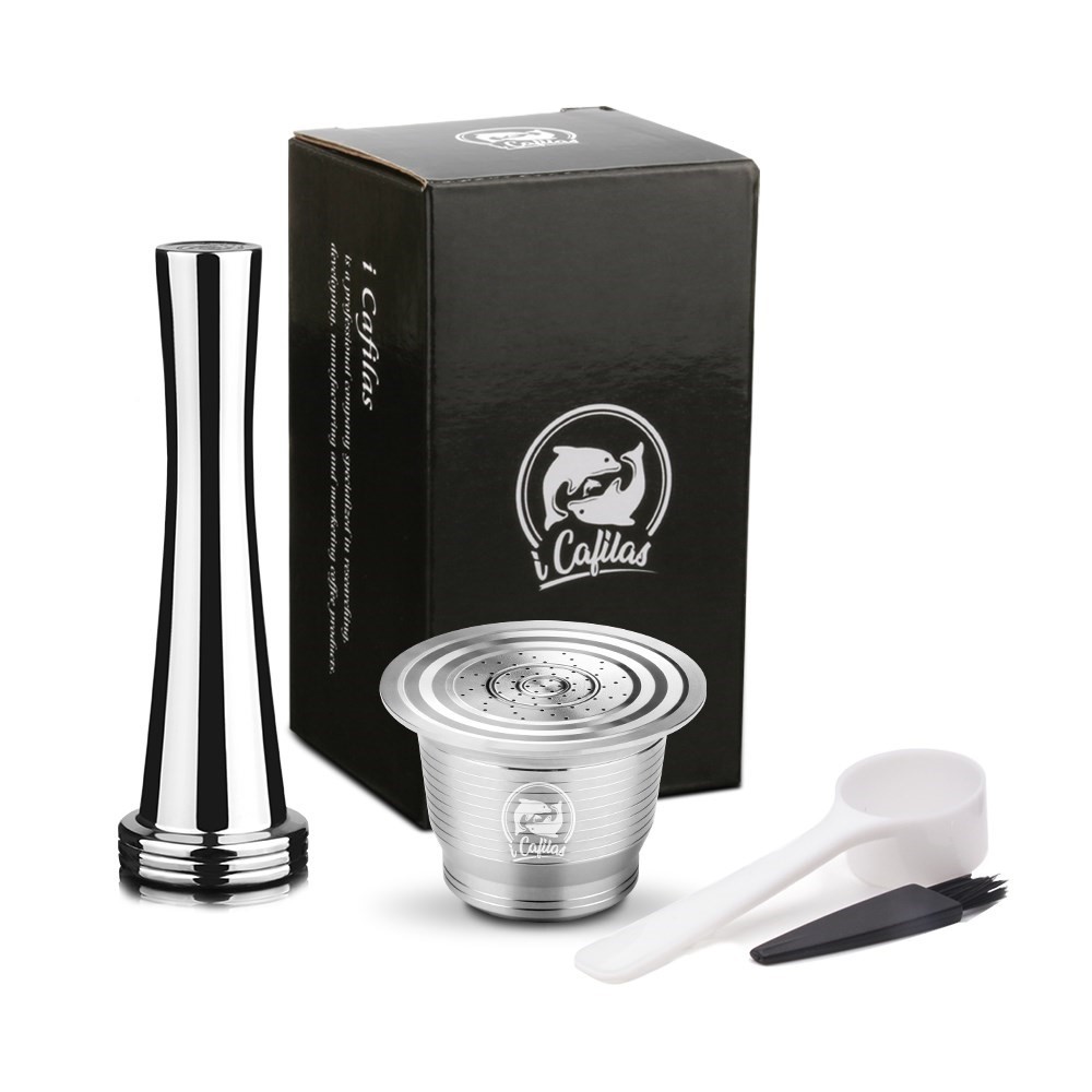 iCafilas Coffee Capsule  Nespresso Stainless Steel Coffee Ca
