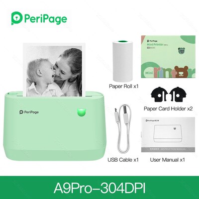 304DPI Photo Peripage Pocket Printer 77mm hermal Mini PC Mob