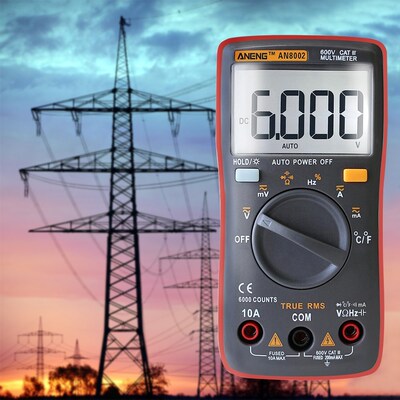 AN8002 Digital Multimeter 6000 Counts Multimetro Multitester