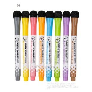 *8PC Magnetic Whiteboard Pen Erasable Dry White Board Marker
