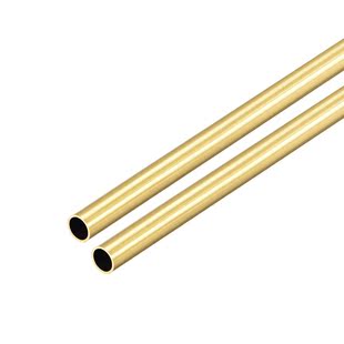 Brass Round Tube 300mm Length 6mm OD 0.5mm Wall Thickness Se