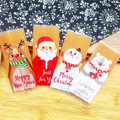 25pcs Christmas Gift Bag Drawstring Packaging Candy Cookie N