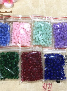 4mm glass paint beads round beads hand DIY hairpin step shak