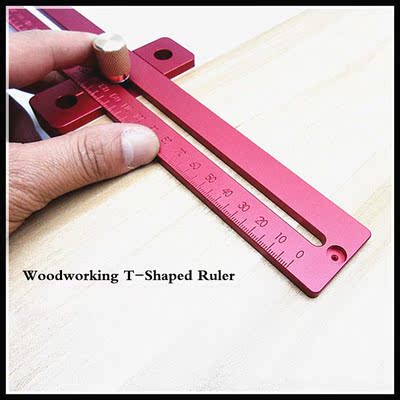 Aluminum Alloy Ruler Woodworking T-Shaped Cave Ruler Measuri