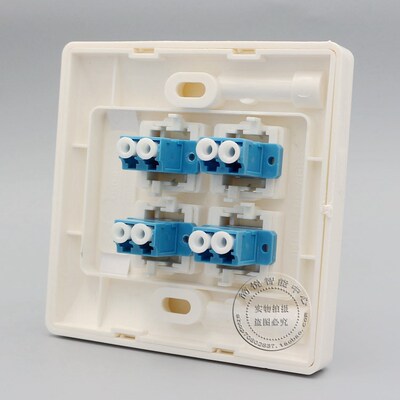 86 X 86mm Four Ports LC Fiber Optic Faceplate With LC Connec