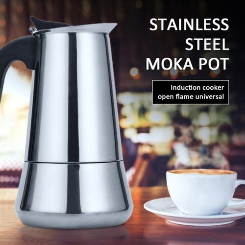 100~600ml Portable Espresso Coffee Maker Moka Pot Stainless