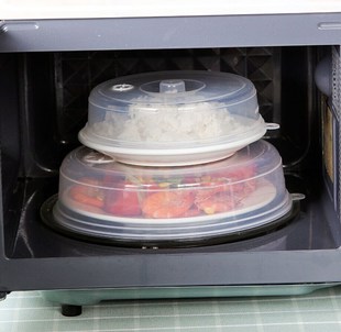 1PC Plastic Microwave Food Cover Plate Vented Splatter Prot