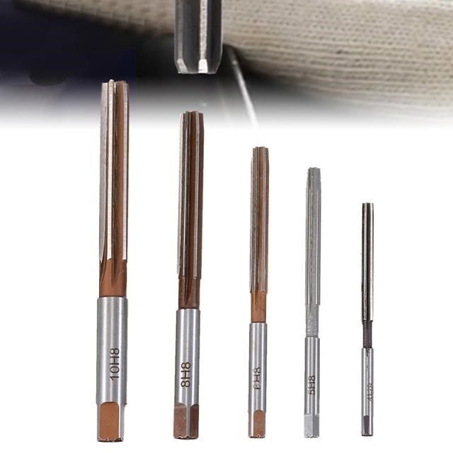 5pcs h8 chucking straight shank hand reamers set 6 flutes 4m