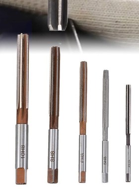5pcs H8 Chucking Straight Shank Hand Reamers Set 6 Flutes 4m