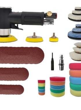 Black 1/2/3 Inch Ran Orbital Air Sander Mini Pneumatic Sande