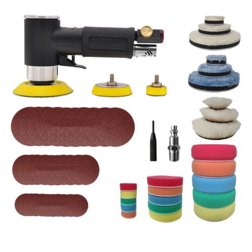 Black 1/2/3 Inch Ran Orbital Air Sander Mini Pneumatic Sande