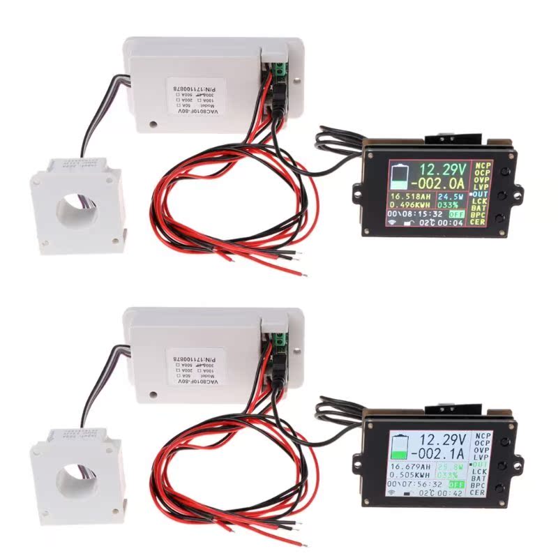 DC 0-80V 0-300A Wireless Multifunction Voltmeter Ampere Mete