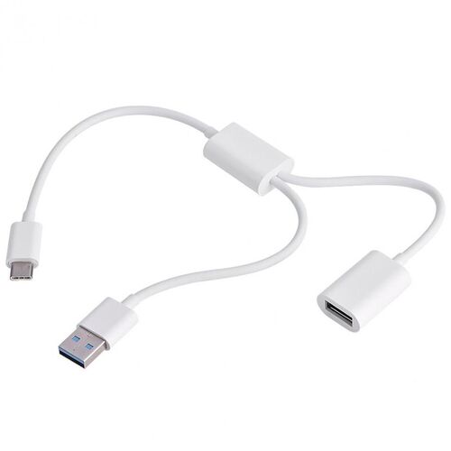 2 In 1 Usb 3.1-Type C Male To Usb-A Male & Otg Adapter Micro