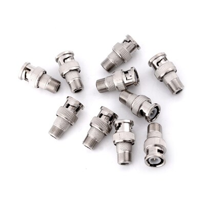 ZLinKJ 10pcs BNC Male Plug to F Female Connector Coupler Jac