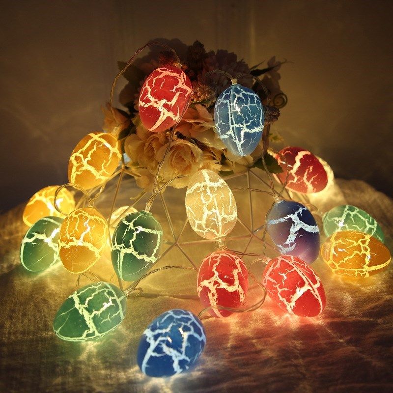 Led Cracked Egg String Lights Christmas Decoration Lanterns