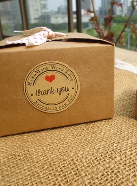 LBSISI Life 108pcs Thank You Hand Made With Love Sticker Co