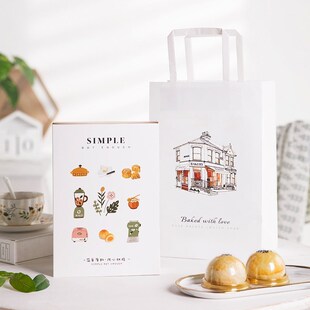 White hand-painted gift box biscuit candy snowflake crisp bo