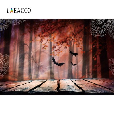 Autumn Old Wooden Board Bat Happy Halloween Party Bat Spide
