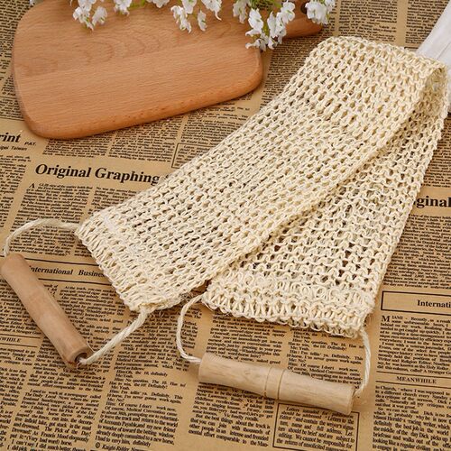 Bathroom Supplies Durable Back Strap Exfoliating Wooden Hand