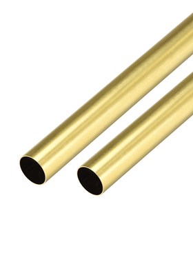 2 Pcs Brass Round Tube 300mm Length 14mm OD 0.5mm Wall Thick