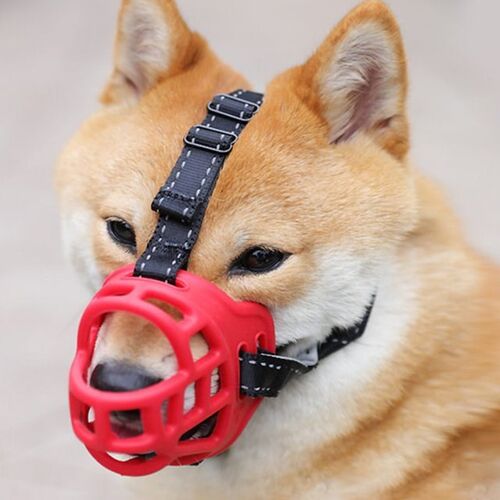 Comfy Soft Silicone Pet Dog Breathable Basket Muzzle for Sma
