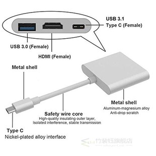 USB C HUB to HDMI Adapter for MacBook Pro/Air Thunderbolt 3