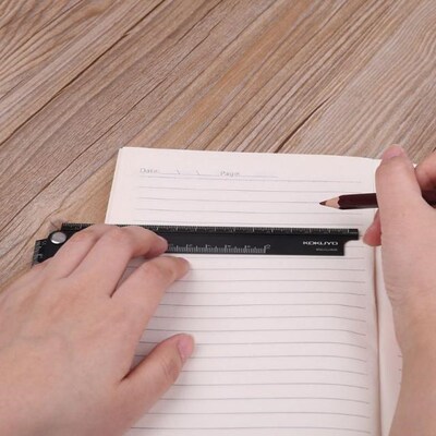 Aluminum Alloy Foldable 15cm to 30cm Ruler Simple 90 degree