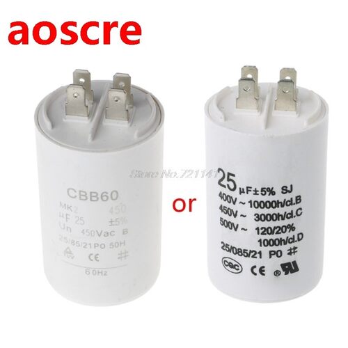 CBB60 AC450V 25UF 50/60Hz Capacitor Motor Conditioner Compre