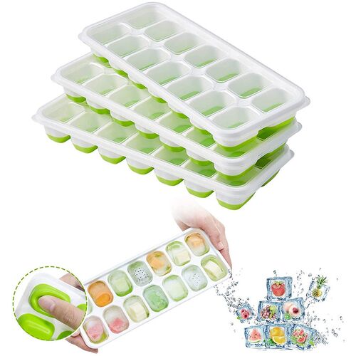 14 Grids Ice Cubes Tray Food-Grade Silicone Fruit Ice Maker