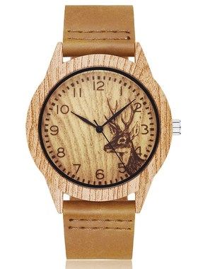 Reloj Hombre 2020 Fashion Design Deer Watch Men Wood Watche