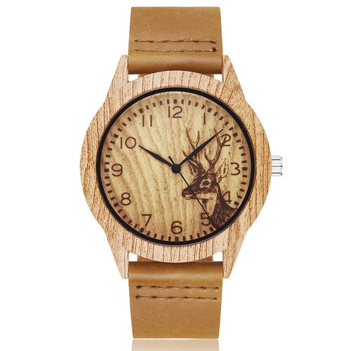 Reloj Hombre 2020 Fashion Design Deer Watch Men Wood Watche