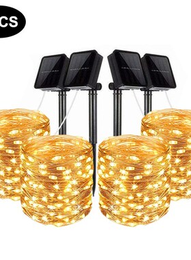 Solar LED Light String Outdoor Copper Wire Waterproof Festoo