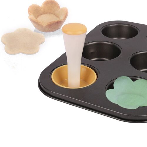 Pastry Dough Tamper Tart Shell Molds Tart Cutter Flower Shap