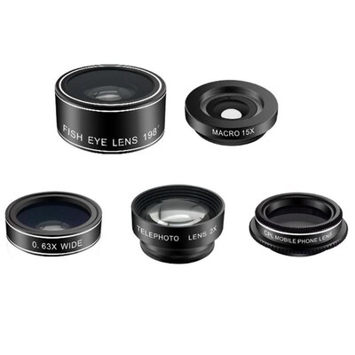 Phone Lens Wide Angle Macro Lenses Fisheye 2X Telephoto For
