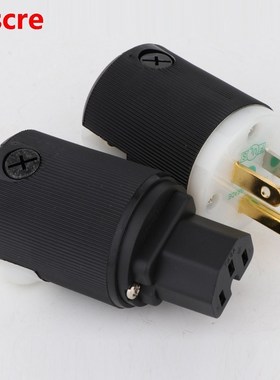 Hifi Audio  A pair  gold plated  US Power PlugIEC Connecter