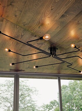 110V 220V E27 Led Wrought iron 4/6/8 heads Multiple rod ceil