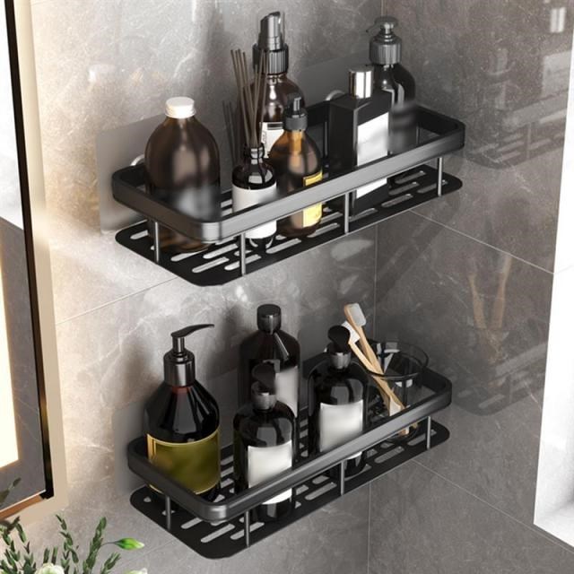 Bathroom Shelf Rack Kitchen Wall Shelves Shampoo Holder No D