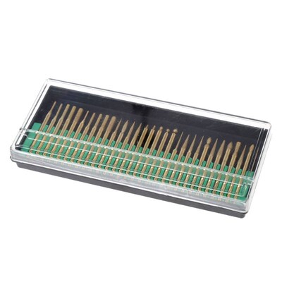 30Pcs 3mm Titanium Coated Diamond Burs Bit Set Dremel Assort