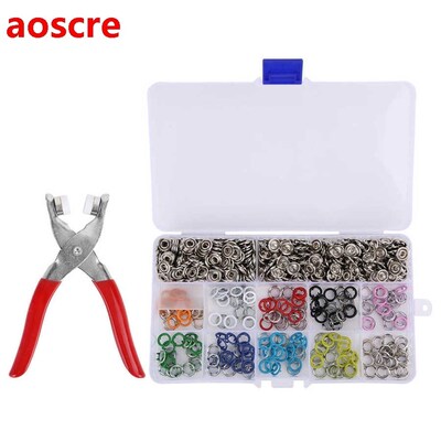 200pcs 10mm 0.4in Prong Snap Buttons Press Pliers Buttons Mo