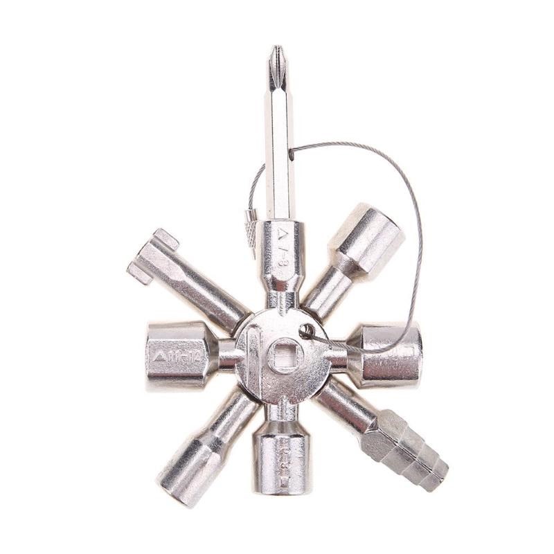 10 in 1 Cross Key Wrench Plumber Wrench for Gas Meter Cabine