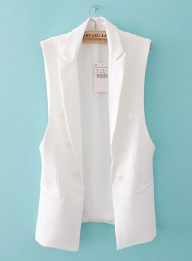 Long Vest Jacket Women Sleeveless Blazer Feminino Quilted Ve