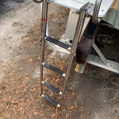2/3/4 Step Marine Boat Stainless Steel Ladder Telescoping Ex