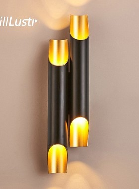 Modern Aluminum Wall Sconce Minimalist Pipe Lamp Hotel Resta