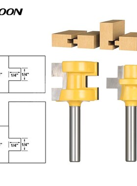 2pcs Tongue Groove Router Bit Set milling cutter wood carvin